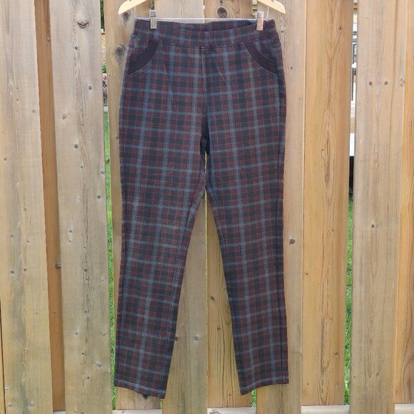 ATTRACTIVE SIMON CHANG The Collection Checkered Stretch Pant Leggings S… - Picture 1 of 7